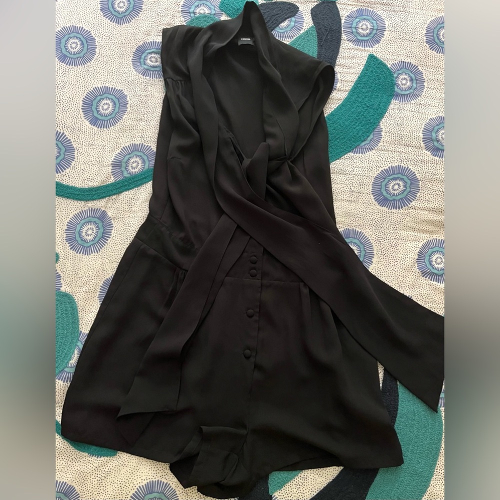 Black play suit from ASOS.